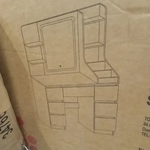 BOXED DRESSING TABLE - WHITE (2 BOXES)