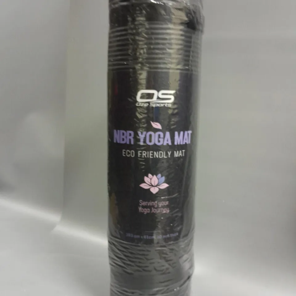 OZE SPORTS NBR YOGA MAT IN BLACK - 183cm x 61cm