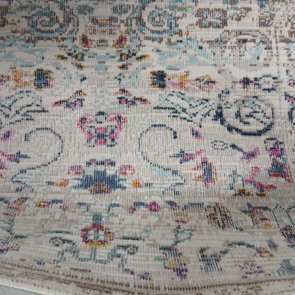 NOURISON HOME VINTAGE KASHAN AREA RUG VKA02 IVORY 70 X 240CM