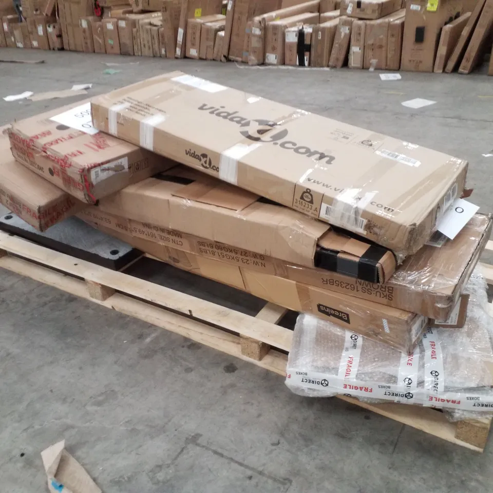 PALLET CONTAINING ASSORTED FLATPACK FURNITURE PARTS 