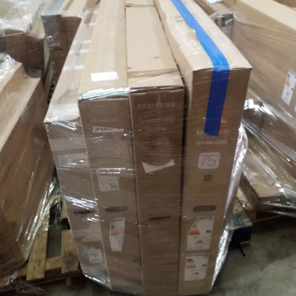 PALLET OF 5 ASSORTED DAMAGED TVS INCLUDING