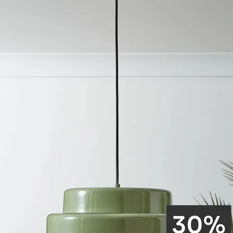 GREEN TIERED CEILING PENDANT - GREEN