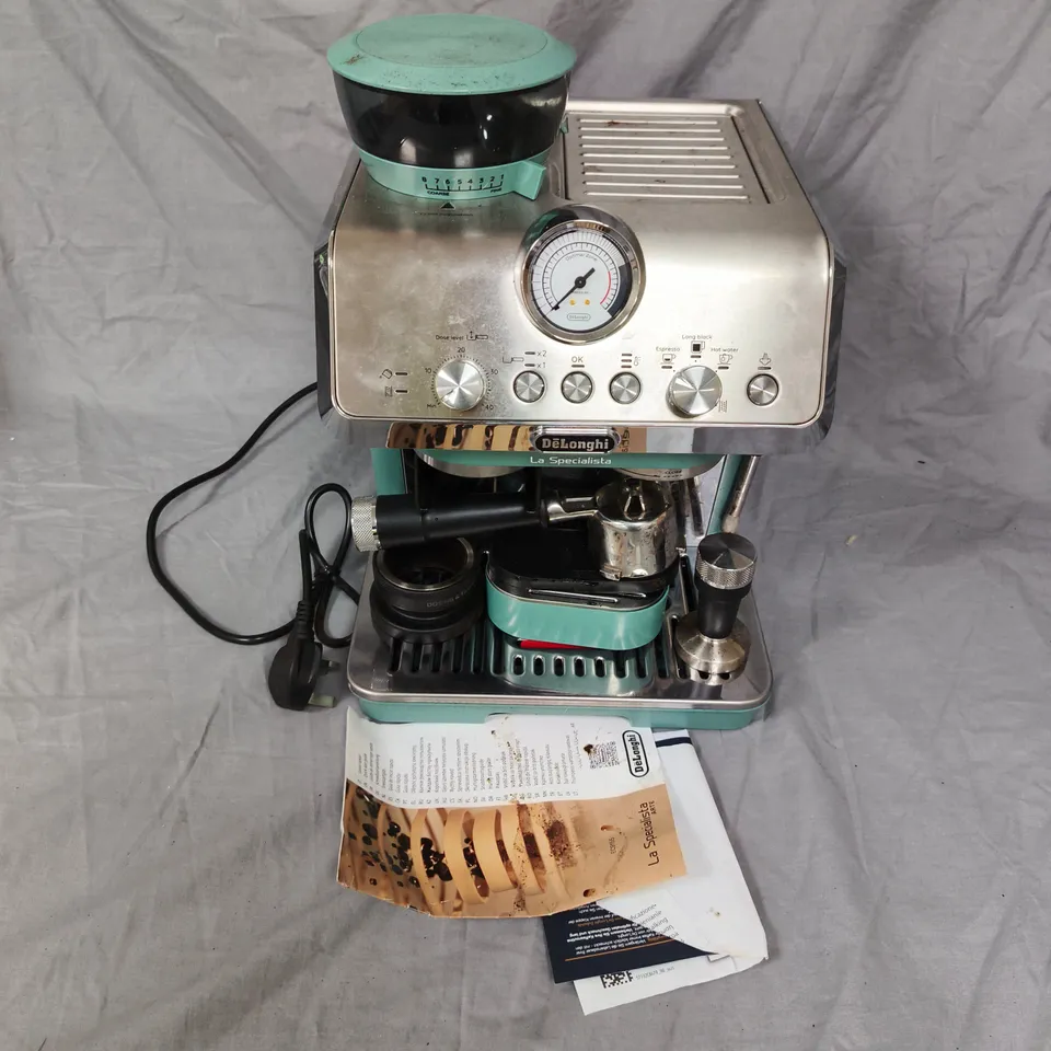 BOXED DELONGHI LA SPECIALISTA ARTE EC9155.GR MANUAL BEAN TO CUP COFFEE MACHINE – GREEN RRP £529