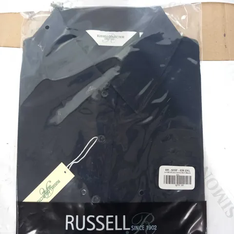 BRAND NEW RUSSELL COLLECTION OXFORD SHIRT IN BLACK UK SIZE 2XL