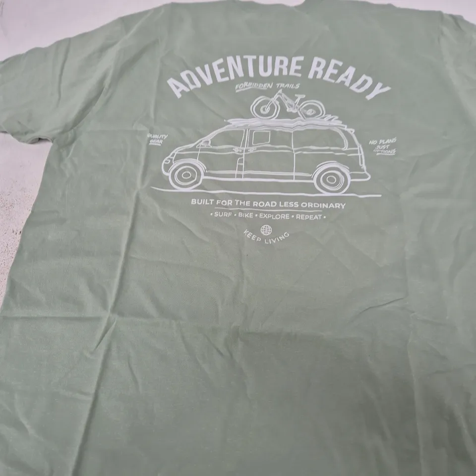 Forbidden Trails Adventure Ready T-Shirt – Green, UK L
