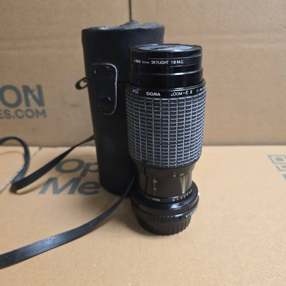 SIGMA ZOOM-K II 70-210MM SKYLIGHT CAMERA LENS