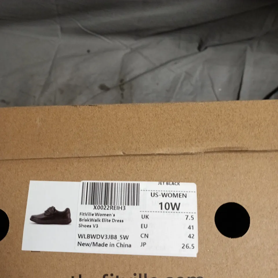 FITVILLE WOMEN'S BRISKWALK ELITE DRESS SHOES V3 – BLACK, UK 7.5