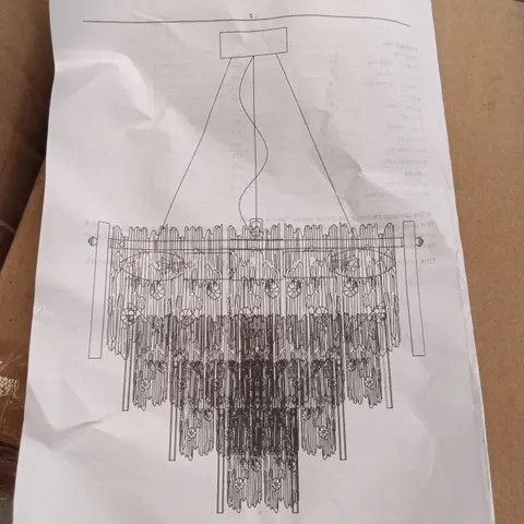 BOXED CHANDELIER LIGHT - GOLD (1 BOX)