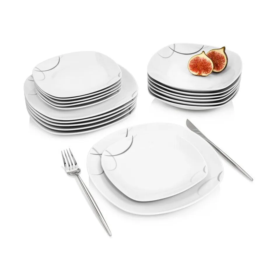 BILGOLA 18 PIECE PORCELAIN CHINA DINNERWARE SET 