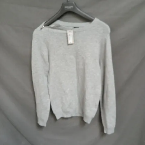 RIVER ISLAND GREY KNIT JUMPER – SIZE XS 