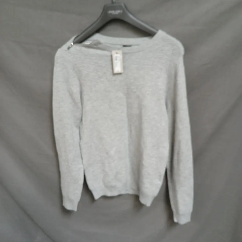RIVER ISLAND GREY KNIT JUMPER – SIZE XS 