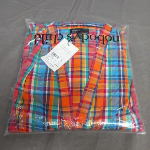 SEALED NOBODYS CHILD STARLIGHT MIDAXI SOFTS MULTI DRESS BRIGHT CHECK - UK 10