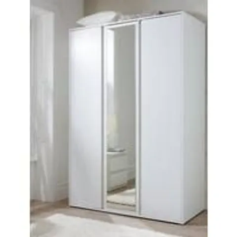 BOXED LISSON 3 DOOR WARDROBE - WHITE (4 BOXES)