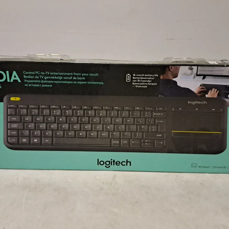 BOXED LOGITECH MEDIA K400 PLUS KEYBOARD