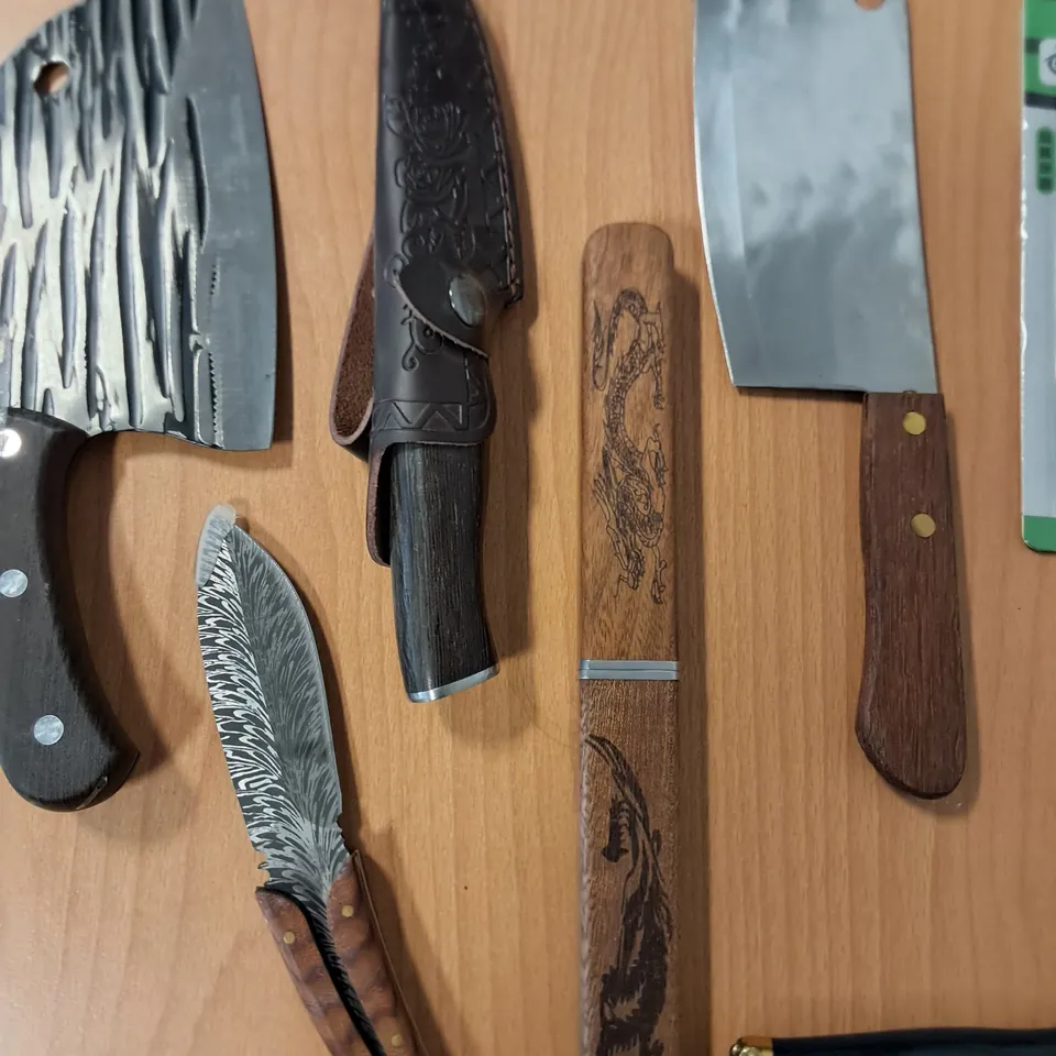 LOT OF 11 ASSORTED KNIFES AND CLEVERS