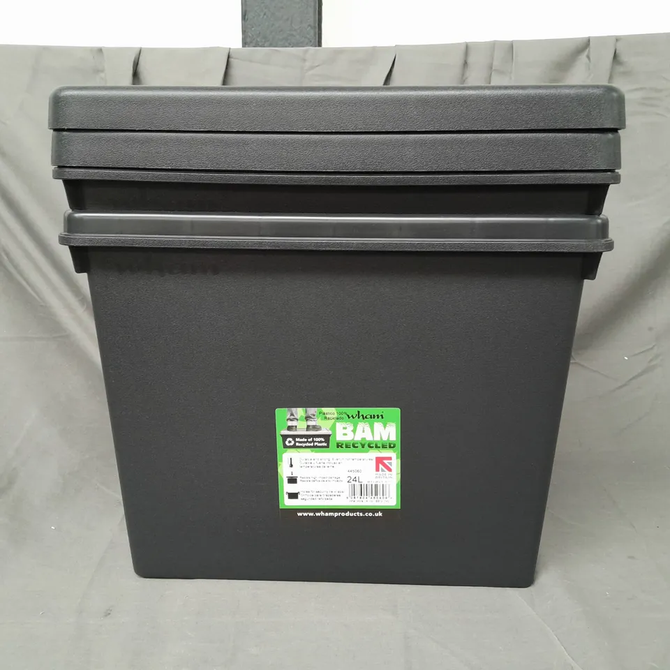 BOXED WHAM BAM SET OF 2 PLASTIC STORAGE CONTAINERS