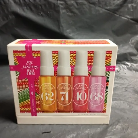 SOL DE JANEIRO SPRITZ & SHINE SET – 4 X MINI FRAGRANCE SPRAYS