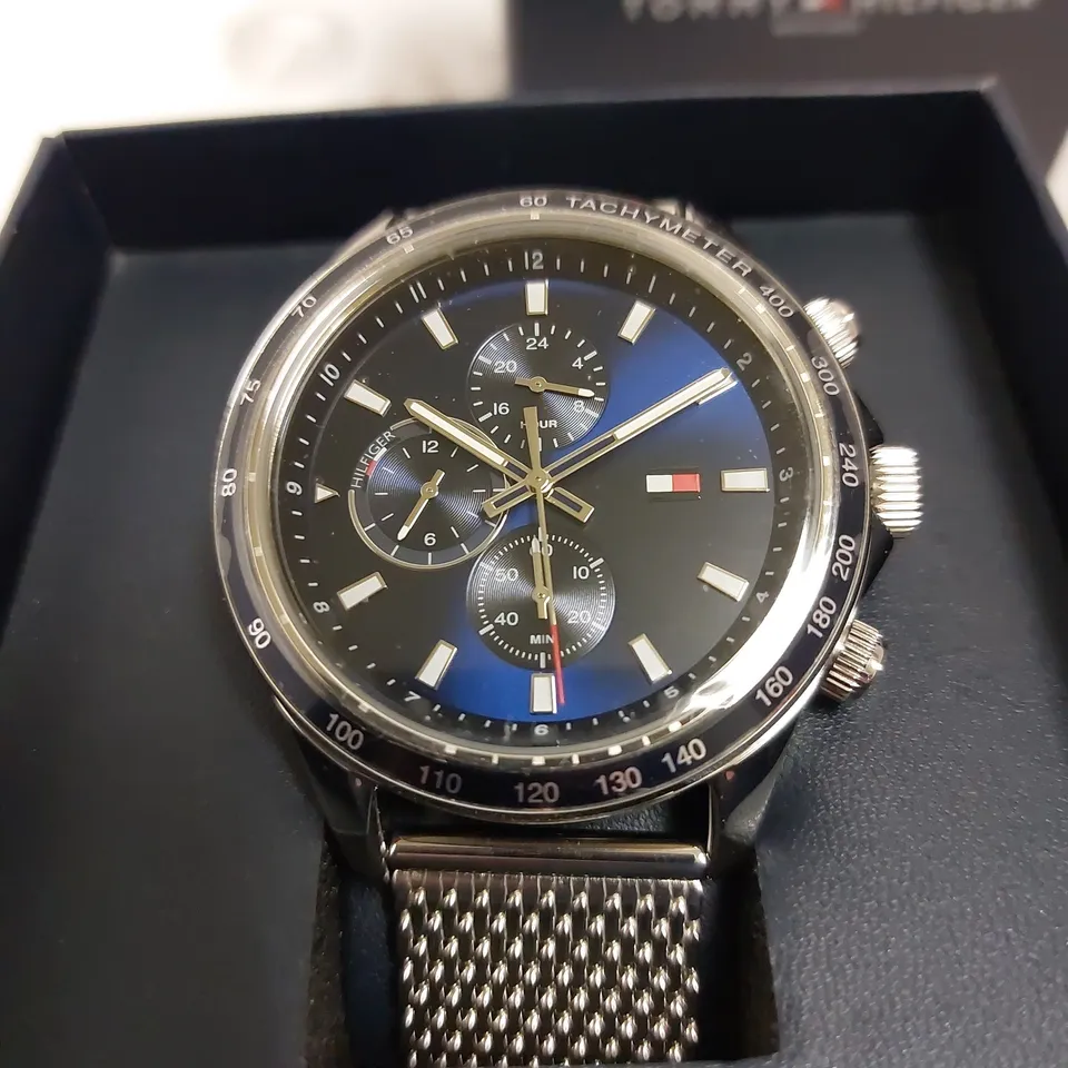 BOXED TOMMY HILFIGER MENS STAINLESS STEEL WRIST WATCH