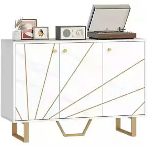 BOXED HOMCOM SIDEBOARD PARTICLE BOARD 3 DOORS