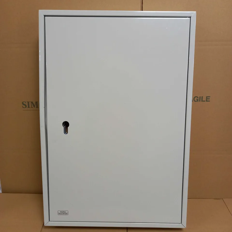 BUTRG WACHTER STERLING KC100HE SINGLE DOOR KEY CABINET, GREY, 100 HOOKS WITH EURO LOCK