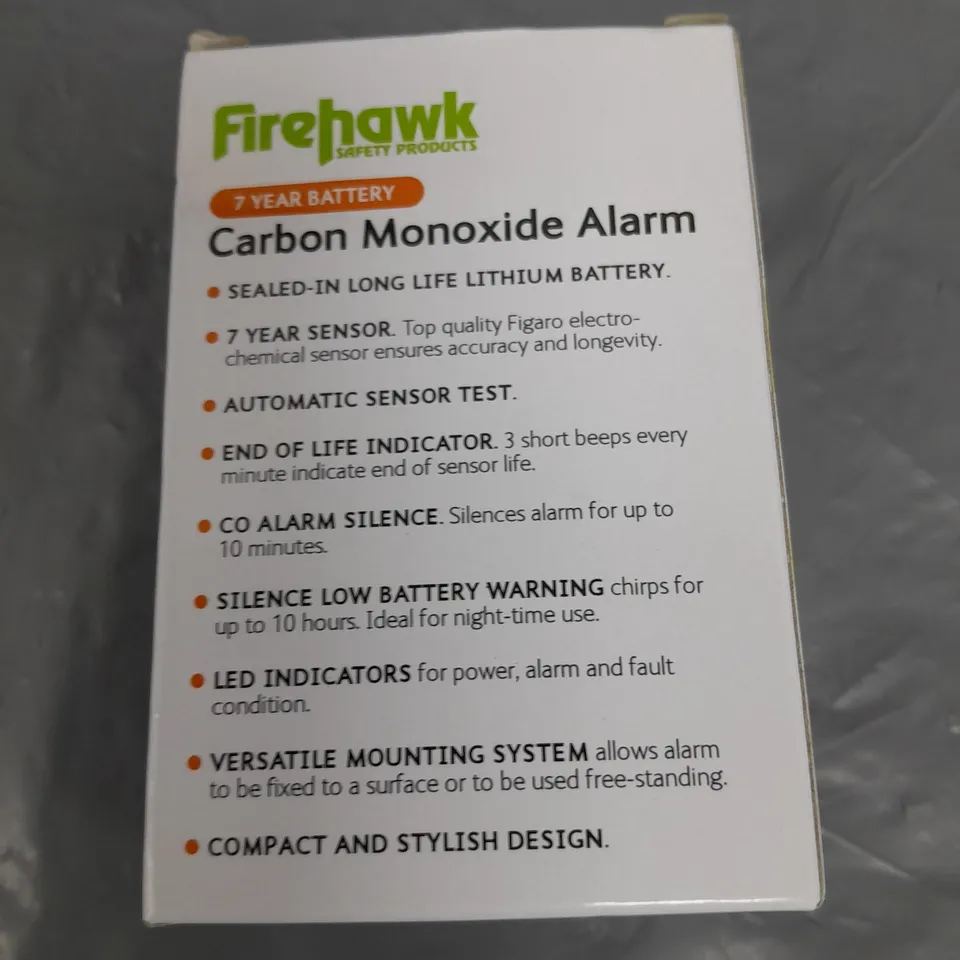 BOXED FIREHAWK CO ALARM