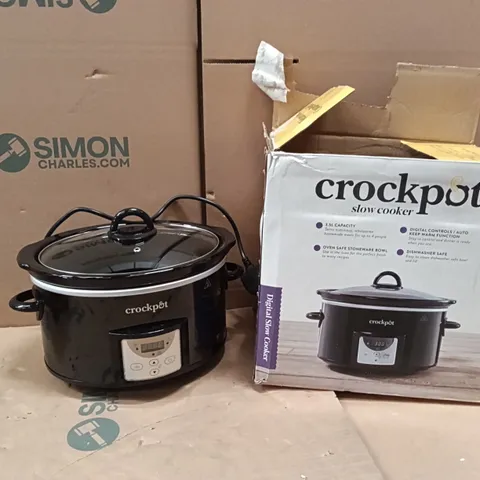 BOXED CROCKPOT 3.5L DIGITAL SLOW COOKER - BLACK CSC113