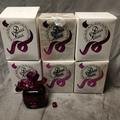 LOT OF 6 NINA RICCI RICCI 50ML EAU DE PARFUMS