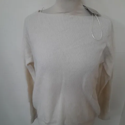 PAUL COSTELLO CASHMERE CREAM JUMPER - CREAM