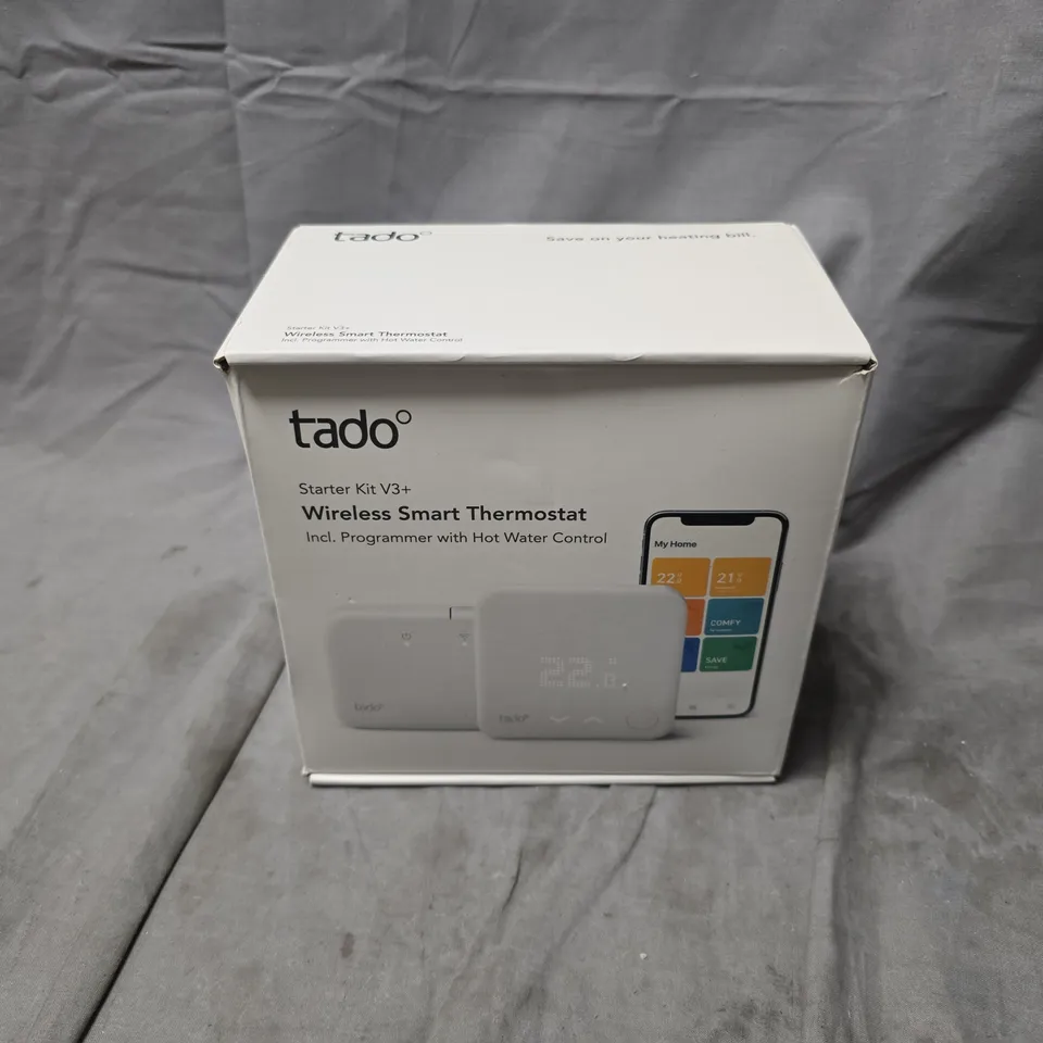 BOXED AND SEALED TADO STARTER KIT V3+ WIRELESS SMART THERMOSTAT