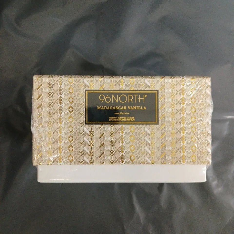 3X 96NORTH MADAGASCAR VANILLA SOY WAX CANDLE – 11.6 OZ / 330 G – BOXED