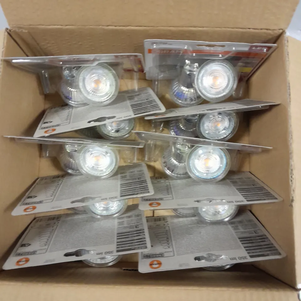 20 X SEALED (2 LIGHTS PER PACK) OSRAM GU10 LED STAR SPOTLIGHTS - WARM WHITE	