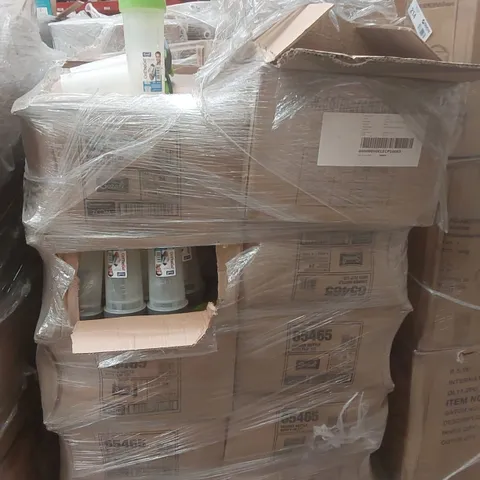 PALLET CONTAINING A VERY LARGE QUANTITY OF MULTICOLOURED 4 BULB LIGHTS, SOZALI IN THE GO SHAKER BOTTLES ECT