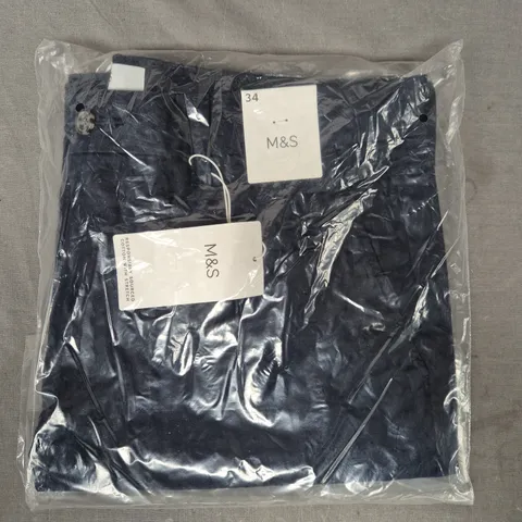 M&S TROUSERS IN DARK NAVY SIZE 34