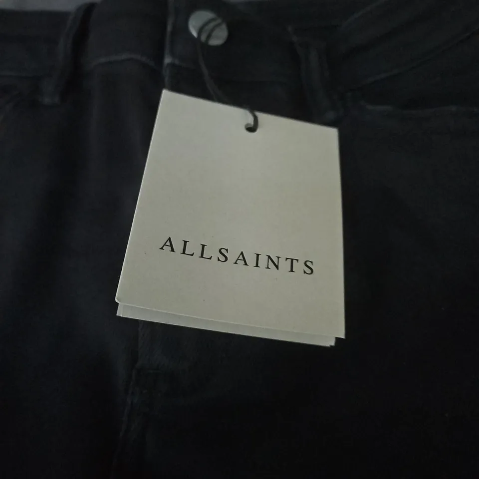 ALLSAINTS HALDAN SLIM BOOTCUT JEANS – WASHED BLACK, SIZE 26