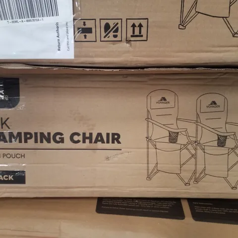 BOXED VOYAGER 2PK CAMPING CHAIR WITH POUCH - BLACK