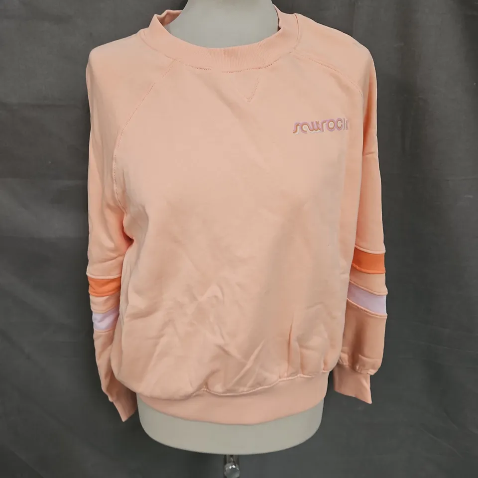 SALTROCK CREW NECK SWEATER IN PEACH SIZE XS
