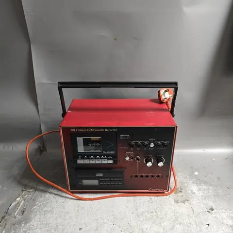 COOMBER 2017 STEREO CD/CASSETTE RECORDER