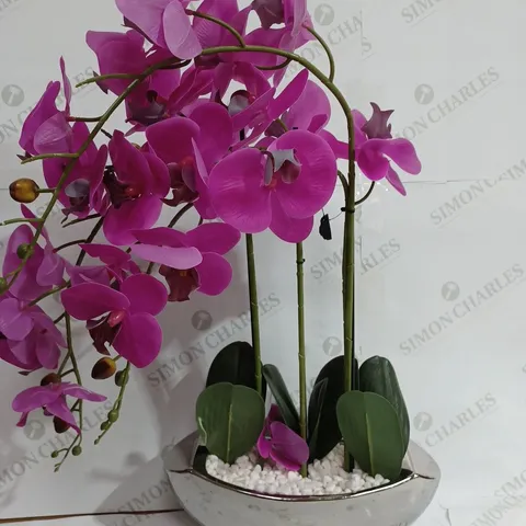 JULIEN MACDONALD 3 STEM ORCHID FLOWER - FUCHSIA