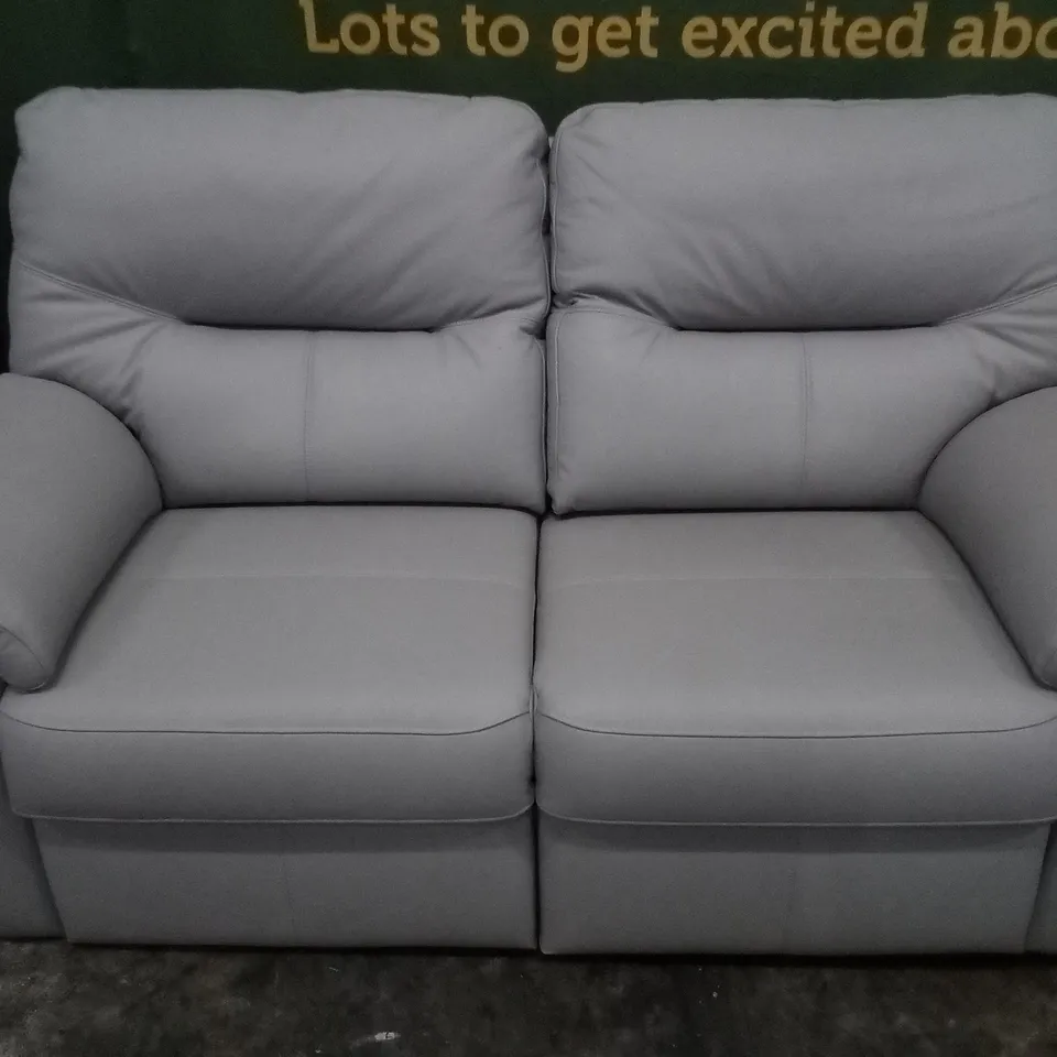 DESIGNER G PLAN MADE SEATTLE CAMBRIDGE GREY ELECTRIC RECLINING TWO SEATER SOFA AND FIXED TWO AND A HALF SEATER SOFA