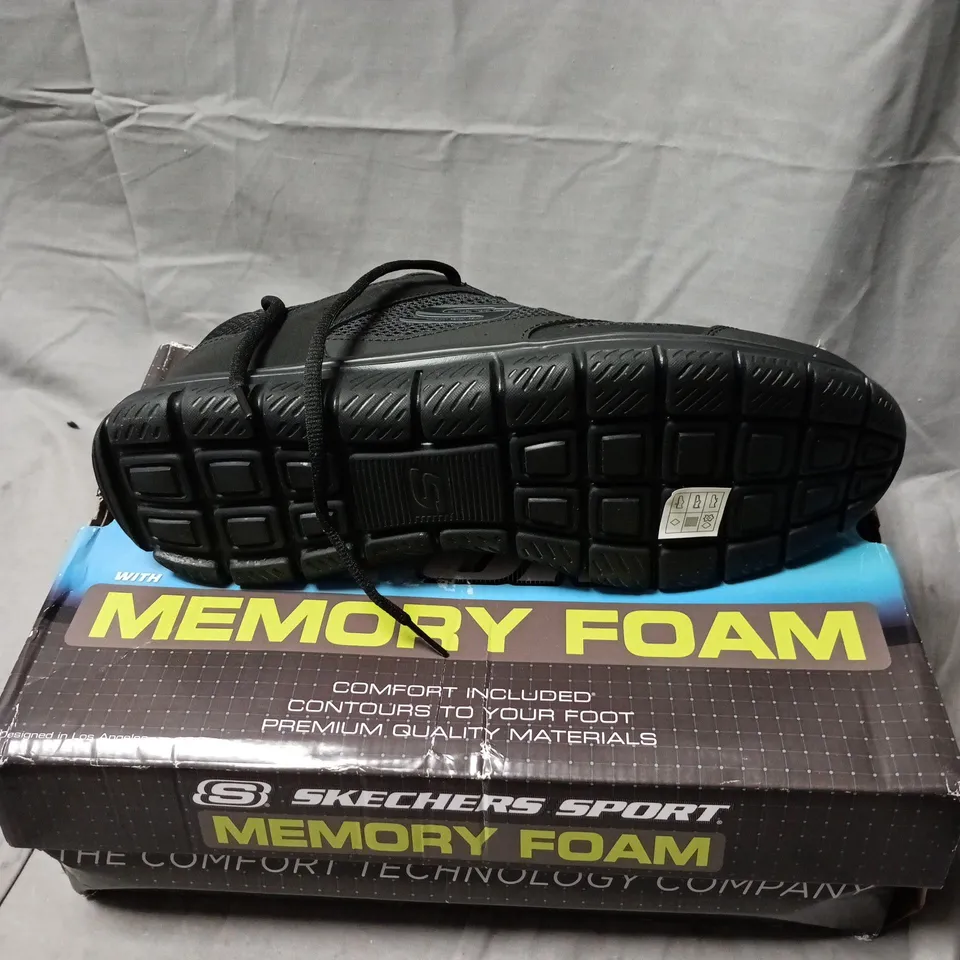 SKECHERS SPORT MEMORY FOAM TRAINERS – BLACK (MEN'S) SIZE 11