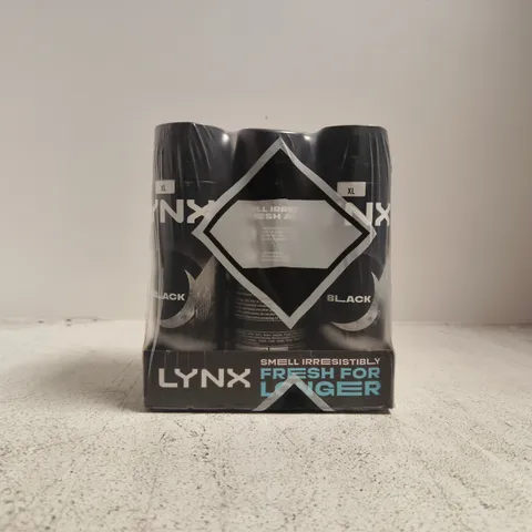 LYNX BLACK XL DEODORANT (200ML) - SET OF 6 CANS