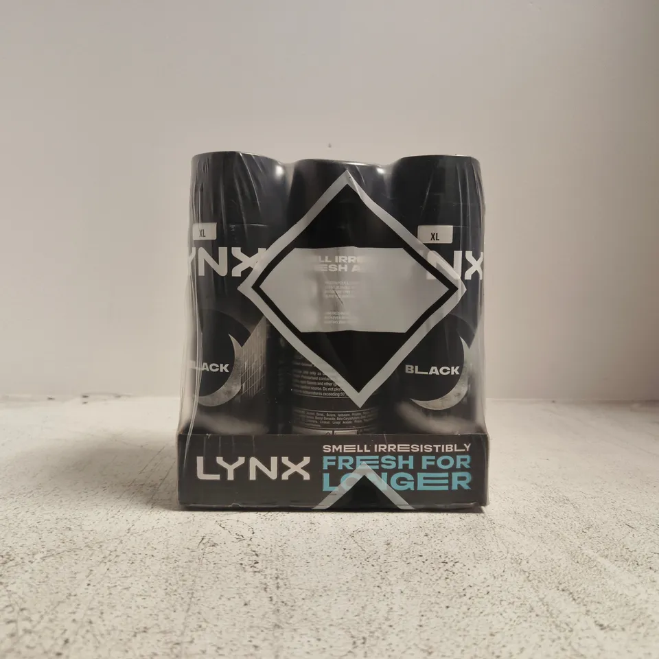 LYNX BLACK XL DEODORANT (200ML) - SET OF 6 CANS