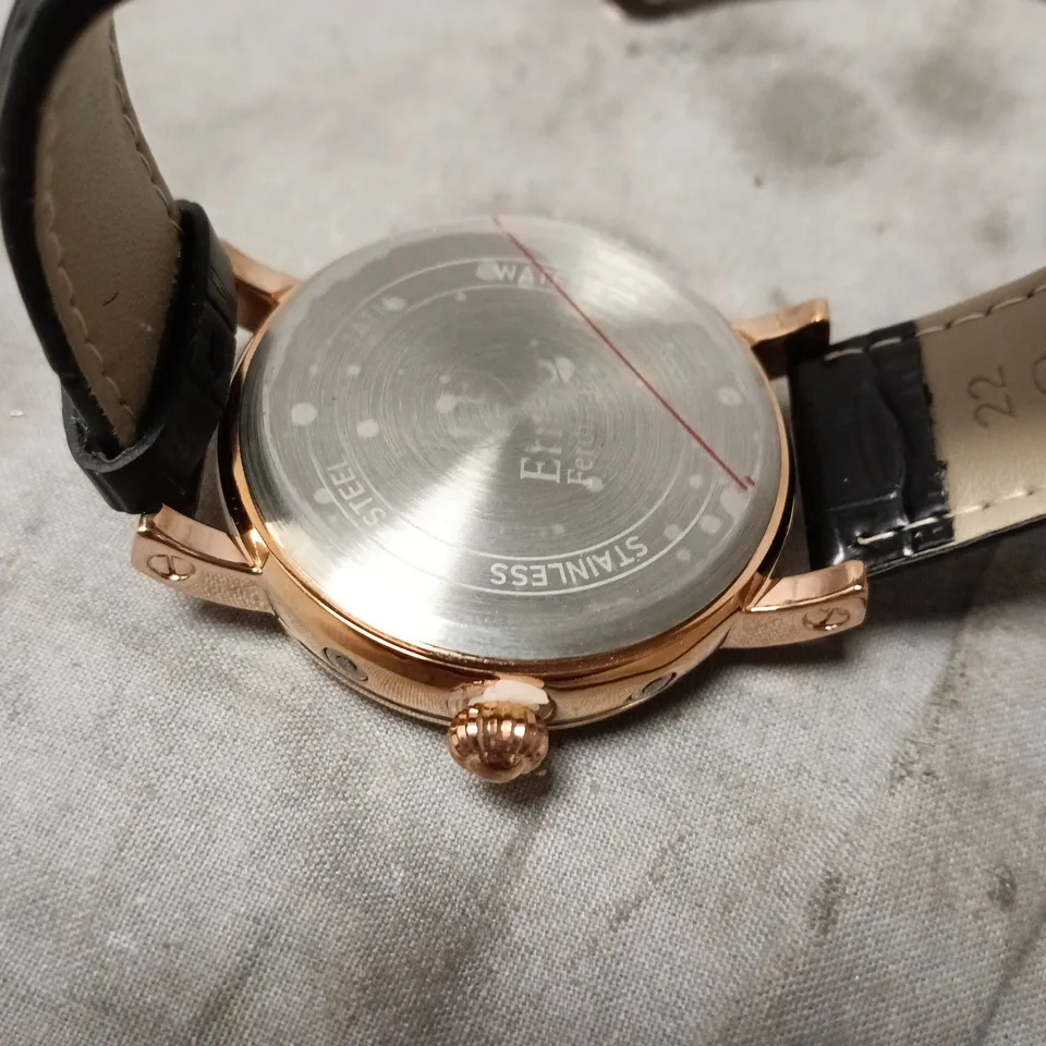 ERNEST FERDINAND WATCH – FUNCTIONING SUB DIALS – LEATHER STRAP –  GIFT BOX