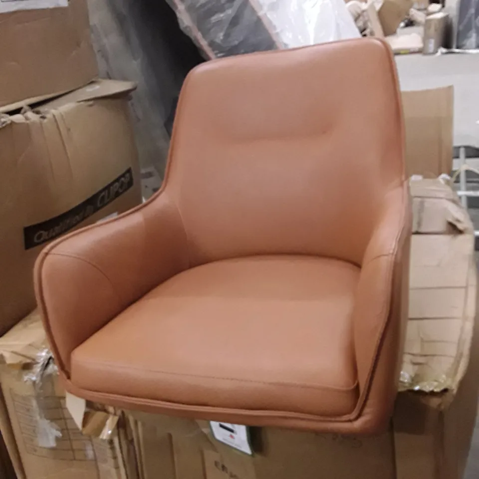 BOXED SET OF 2 MAXINE DINING CHAIRS -BROWN-