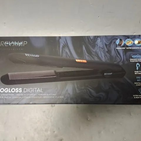 BOXED REVAMP PROGLOSS DIGITAL CERAMIC STRAIGHTENER ST-1000-GB