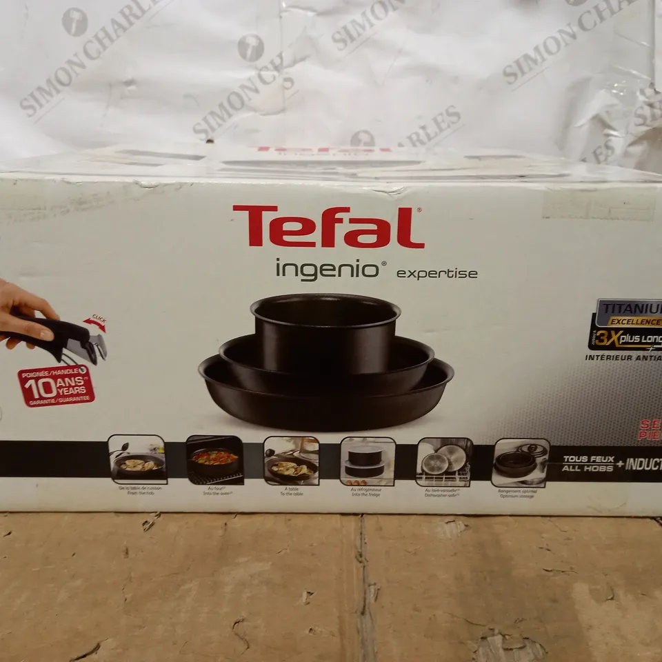 TEFAL INGENIO EXPERTISE SAUCEPAN SET, 4 PIECES, STACKABLE, REMOVABLE HANDLE NON-STICK, INDUCTION