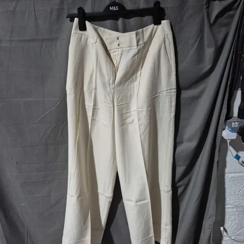 MANGO WOMEN'S BEIGE TROUSERS – UK 12 (EU 40)