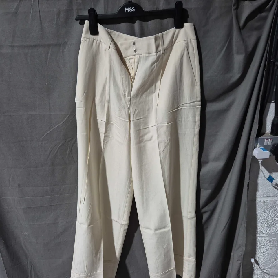 MANGO WOMEN'S BEIGE TROUSERS – UK 12 (EU 40)