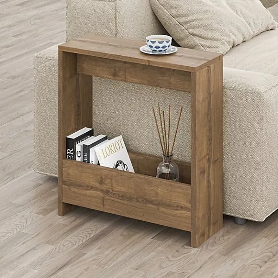 BOXED SIMPI MODERN SIDE TABLE H 60CM 2 TIER - HITIT