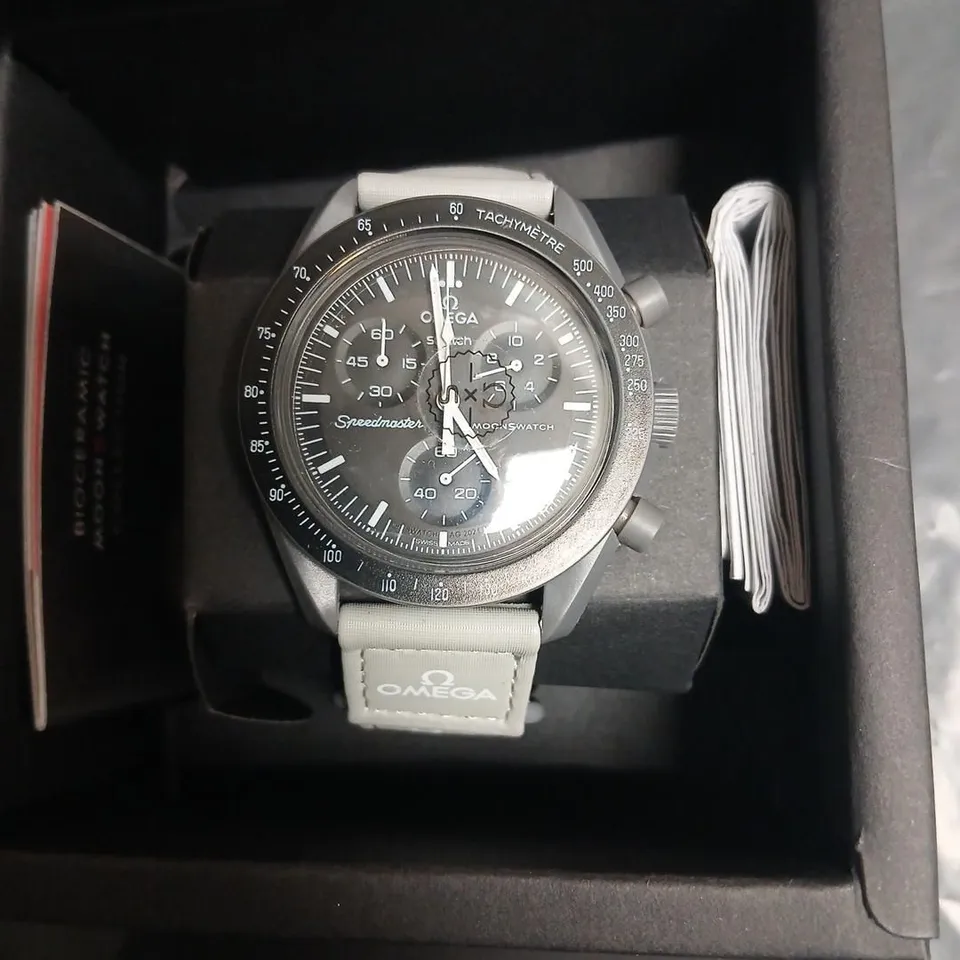 OMEGA X SWATCH MOONSWATCH MISSION TO MERCURY BIOCERAMIC WATCH – BOXED